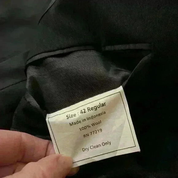 Pronto Uomo Platinum Sz 42R Black 100% Wool Blazer Jacket Sport Coat - Picture 9 of 9